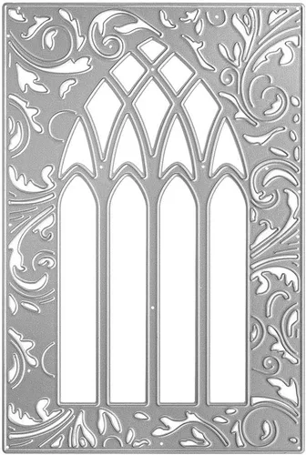 Troqueles de corte de fondo de encaje para puerta y ventana de metal, plantillas de estampación en relieve para álbumes de recortes y manualidades