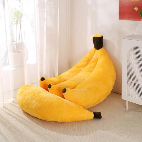Puf de plátano con otomana, sofá cama de suelo con reposapiés, cómoda tumbona convertible para adolescentes y adultos, sofá de felpa para Amarillo
