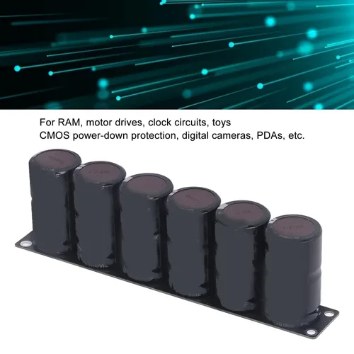 Miniatura 5 de 6 en Super Capacitor Set 1 2.7V500F Super Capacitor Condensador Componentes de Almacenamiento de Energía 16V 83F para Dispositivos Electrónicos
