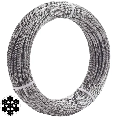 Miniatura 11 de Los kits de barandillas de cable incluyen cable de alambre de acero inoxidable 304 de 1/8 pulgadas x 33 pies, 50 fundas de aluminio para prensar