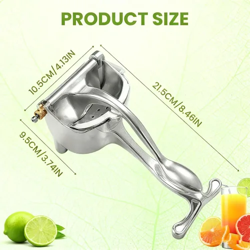 Miniatura 4 de Exprimidor de mano - Exprimidor manual de aluminio, exprimidor de mano grande, extractor de jugo de frutas resistente para limón, naranja, lima, 1