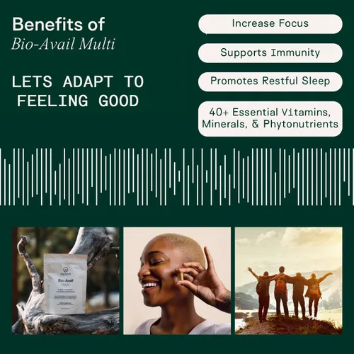 Miniatura 7 de Adapt Naturals - Paquete de salud intestinal e inmune - Biome Protect 4 en 1 prebióticos, probióticos, suplemento postbiótico y multivitamínico
