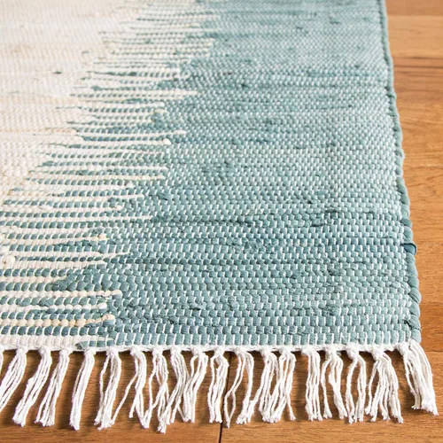 Miniatura 4 de Alfombra de algodón tejido a mano, color azul. Colección Montauk MTK751A, de Safavieh, Algodón, Azul