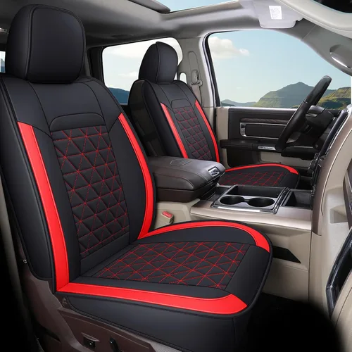 Miniatura 24 de Coverado Fundas de asiento delantero, fundas impermeables para asiento delantero de automóvil para camión compatibles con Dodge Ram 1500 2500 3500