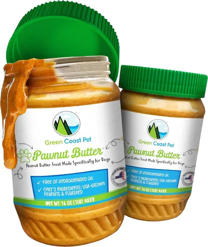 Miniatura 2 de Mantequilla de maní natural segura para perros, golosinas 100% saludables para perros, sin azúcar, sin xilitol, apoyo digestivo, mantequilla de maní