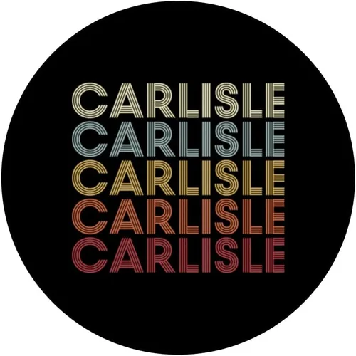 Miniatura 3 de Carlisle Massachusetts Carlisle MA Retro Vintage Text PopSockets Swappable PopGrip