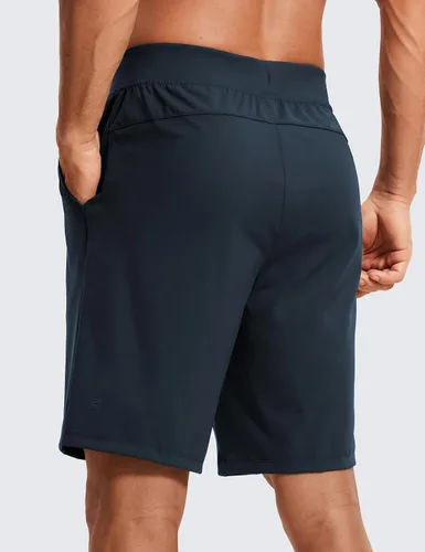 Miniatura 3 de CRZ YOGA Men's Four-Way Stretch Workout Shorts - 9'' Linerless Soft Durable for Casual Athletic with Pockets