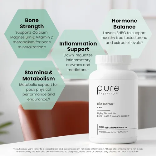 Miniatura 5 de Pure TheraPro Rx Bio Boron - Boro de glicina bororgánica para hombres y mujeres – Fórmula premium para la salud ósea, flexibilidad