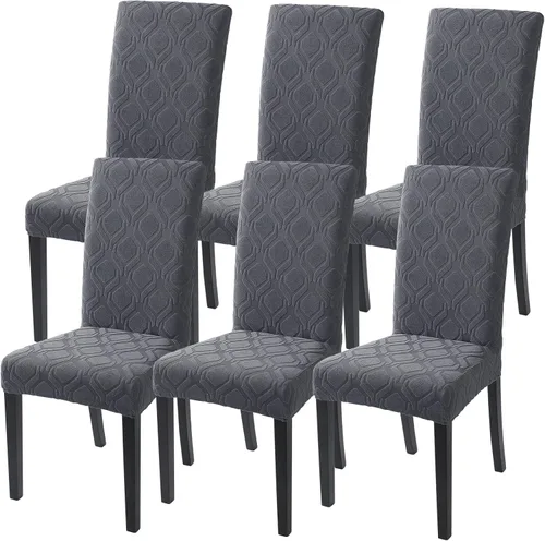 Miniatura 57 de SearchI Juego de 4 fundas para sillas de comedor, elásticas con estampado floral, fundas deslizables para sillas Parsons de spandex, removibles
