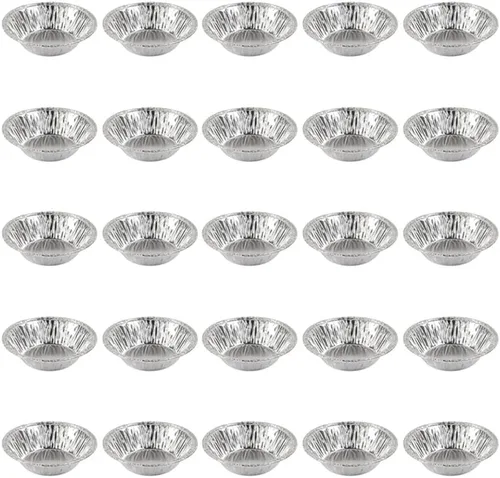 Kichvoe 250pcs desechables tartas tartas tazas de papel de aluminio para tartas para hornear suministros de fiesta