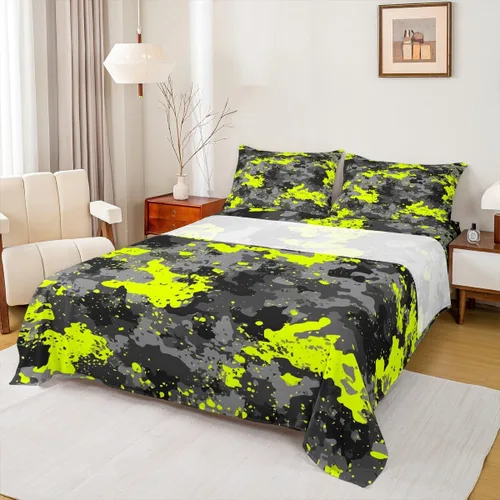 Miniatura 24 de Sábana bajera ajustable de 3 piezas con estampado de leopardo, tamaño individual, juego de ropa de cama de piel de guepardo para niños, bolsillo