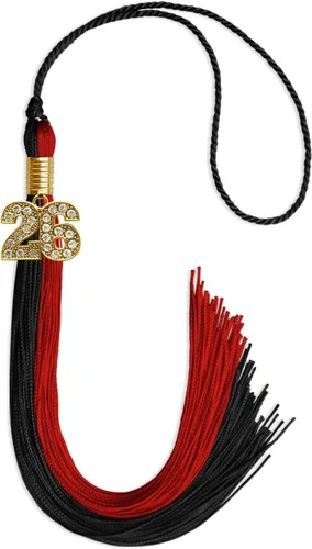 Miniatura 72 de Endea Graduation Borla de doble color con dije dorado (negro/oro brillante, 2022)