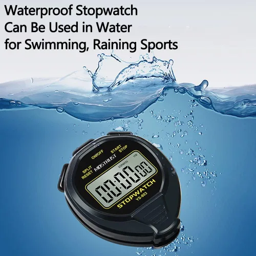 Miniatura 3 de Digital Simple Stopwatch, 1/30 Lap Basic Stopwatch, No Bells, No Clock, No Alarm, Silent, Child Friendly, ON/Off for Swimming Coaches Kids