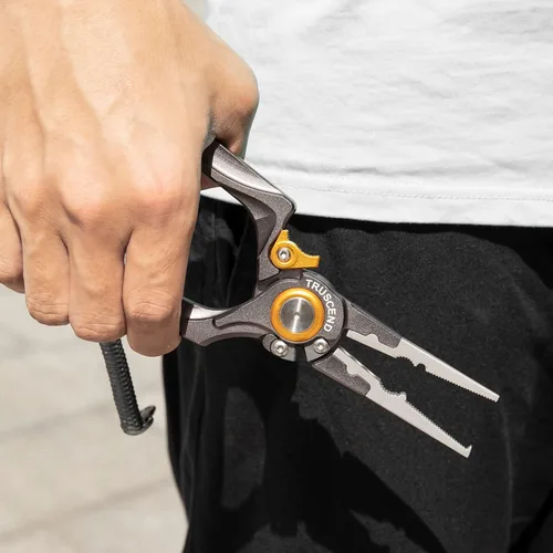 Miniatura 6 de TRUSCEND Alicates de pesca prácticos bloqueables con mango ergonómico innovador, herramienta de pesca recubierta de teflón resistente a la corrosión