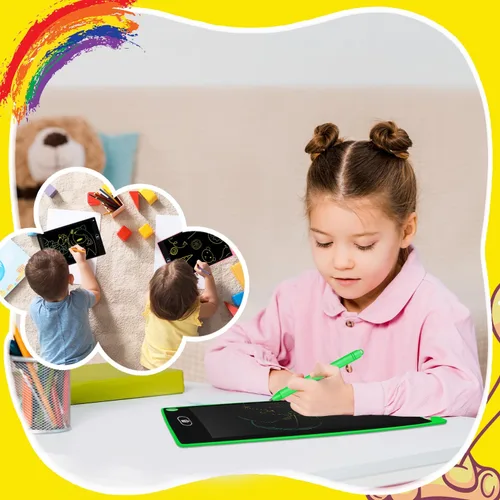 Miniatura 5 de Paquete de 24 tabletas de escritura LCD de 8.5 pulgadas, tableta de dibujo colorida para niños, almohadilla LCD borrable para garabatos, juguete