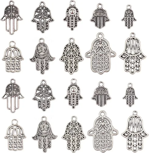 Miniatura 17 de Ipotkit - Dijes de animales tibetanos – 100 piezas de aleación de ardilla, perezoso, caballo, pájaro, elefante, koala, pavo real, animales salvajes