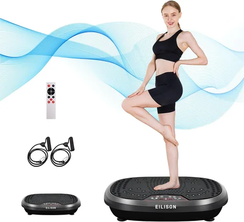Miniatura 13 de EILISON FitMaxx 3D XL Vibration Plate Exercise Machine - Whole Body Workout Vibration Platform w/Loop Bands - Lymphatic Drainage Machine for