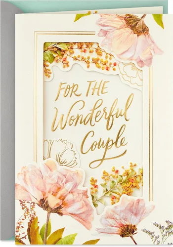 Hallmark - Tarjeta de boda, Tarjeta de baby shower, Tarjeta de compromiso (Pareja maravillosa)