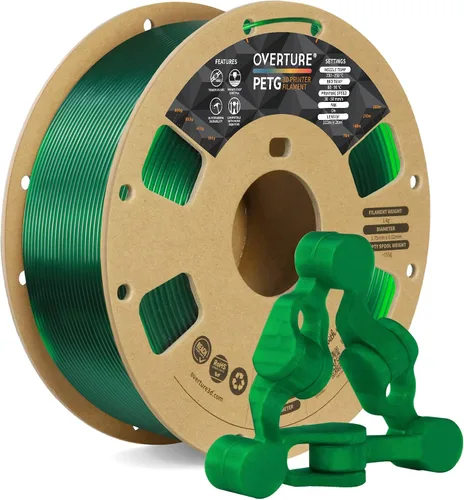 Miniatura 43 de OVERTURE - Filamento PETG de 1/16 de pulgada (1.75 mm) para impresora 3D y FDM, bien enrollado, duradero, carrete de 4.4 libras, dureza firme