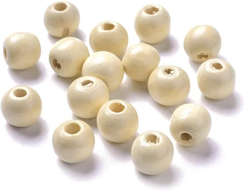 Miniatura 9 de Craftdady 200 cuentas espaciadoras redondas de madera natural negra de 0.394 pulgadas (0.394 in), cuentas sueltas para manualidades, joyería