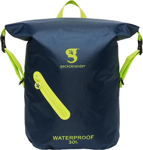 Miniatura 19 de geckobrands Mochila impermeable ligera de 30 L - Bolsa ligera impermeable para exteriores, senderismo, viajes, actividades acuáticas ligeras Verde