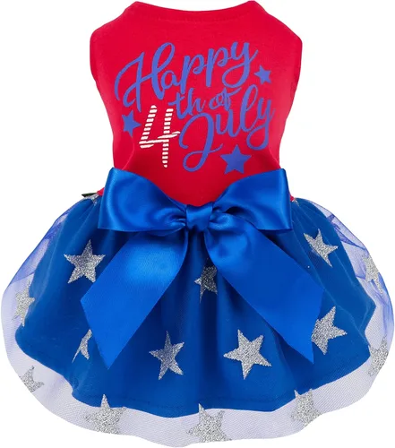 Miniatura 15 de Vestido de Tul para Perros Fitwarm Cumpleaños Niña, Ropa para Perros Pequeños Niña, Ropa para Gatos, Rosa, Pequeño