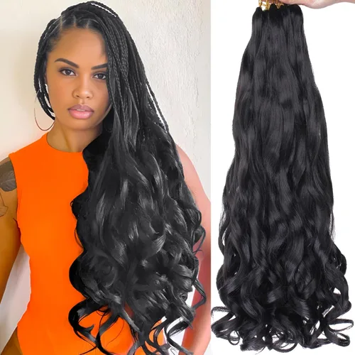 Miniatura 59 de Unionbeauty - Cabello rizado francés trenzado de 10 pulgadas, trenzas rizadas estilo Bob francés, cabello de ganchillo, 8 paquetes de trenzas