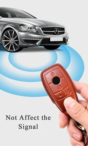 Miniatura 3 de SANRILY Funda de llave inteligente para Mercedes Benz Clase E C, Negro