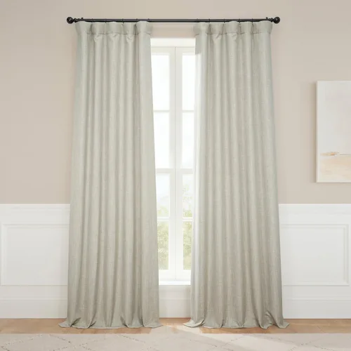 Miniatura 34 de HPD Half Price Drapes - Cortinas de lino sintético para sala de estar (2 paneles) - 100 pulgadas de ancho x 84 pulgadas de largo - Cortinas