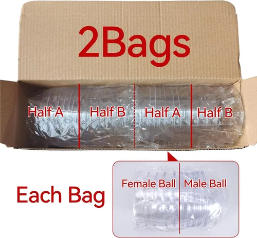 Miniatura 2 de Paquete de 12 bolas decorativas rellenables de plástico transparente de 3.15"/80mm para Navidad, festividades, boda, fiesta, decoración del hogar