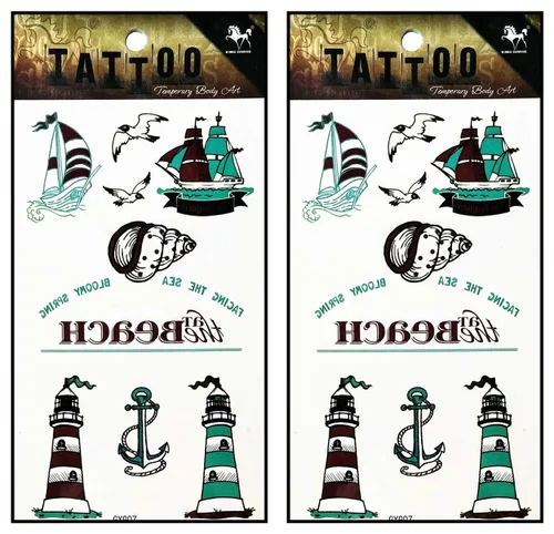 Miniatura 18 de Tatuajes de 2 hojas coloridas y hermosas flores de orquídea de jazmín rosa, temporales, tatuajes falsos de fantasía, moda para mujeres, pintura