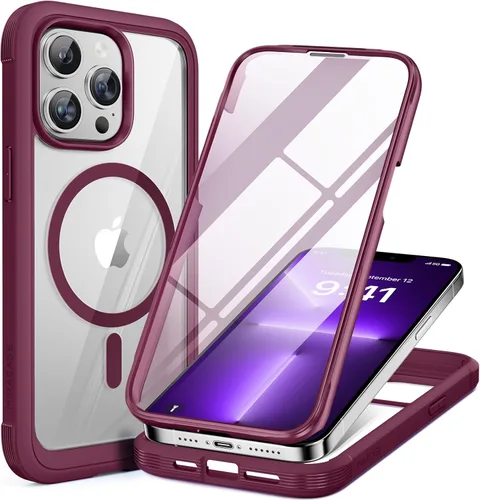 Miniatura 41 de Miracase Funda para iPhone 13 de 6.1 pulgadas, [sin burbujas] funda de teléfono de cuerpo completo con pantalla de vidrio completa integrada, sin