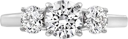 Miniatura 9 de Tienda Collection Platinum or Gold Plated Sterling Silver Round 3-Stone Ring made with Infinite Elements Cubic Zirconia