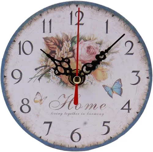 Miniatura 5 de Relojes de pared de madera sin tictac, funciona con pilas, estilo retro, decorativo, para sala de estar, cocina