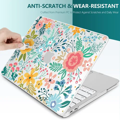 Miniatura 6 de TWOLSKOO Funda para MacBook Neo de 13 pulgadas 2026 A3404 A18 Pro Chip, funda rígida de plástico con adaptador tipo C, 2 fundas para cámara web