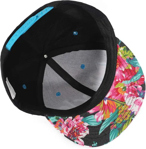 Miniatura 6 de ZLYC - Gorra de béisbol para mujer con impresión Tropical Floral neón con palabra Bordada - Snapback