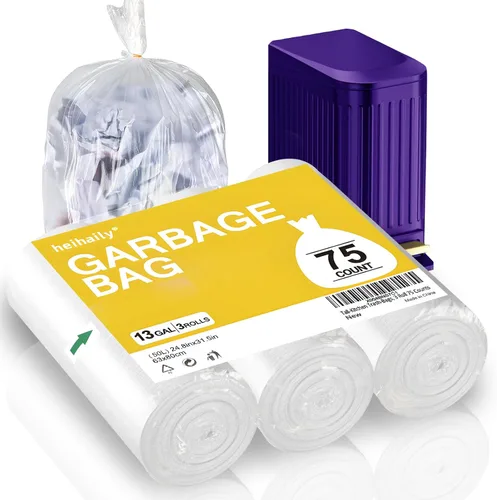 Miniatura 21 de Bolsas de basura pequeñas de 4 galones, bolsas de basura para baño, cocina, oficina, forros transparentes para cestas de basura para arena de gatos