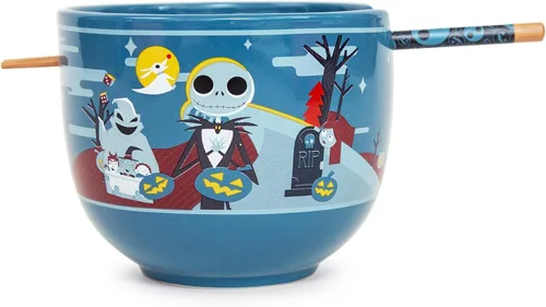 Miniatura 11 de Disney Lady And The Tramp Serenade - Juego de vajilla de cerámica para ramen, incluye cuenco de fideos de 20 onzas y palillos de madera