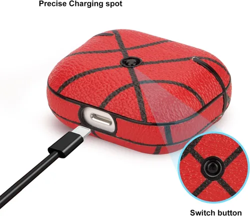 Miniatura 3 de Funda para Airpods 3 2021, para Airpods 3, accesorios de piel, patrón deportivo para Airpods 3, funda de cuero para AirPods 3, funda de carga