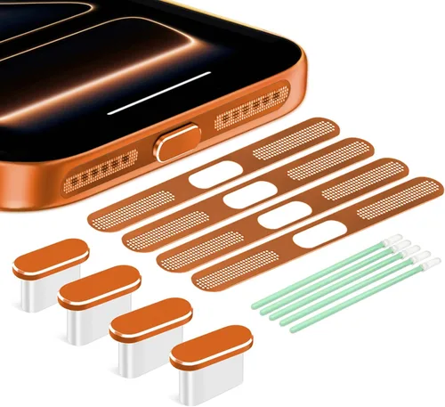 Miniatura 13 de Tapón Antipolvo USB C, Funda de Puerto USB C Tipo C para Enchufe de Puerto de Carga, Funda Antipolvo para Altavoces, Accesorios para iPhone 17 Pro