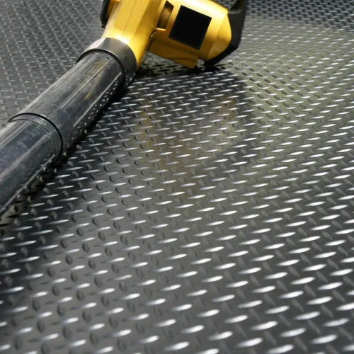 Miniatura 5 de Rollos de piso de goma de placa de diamante Rubber-Cal - 3 mm x 1.2 m x 0.3 m - Negro