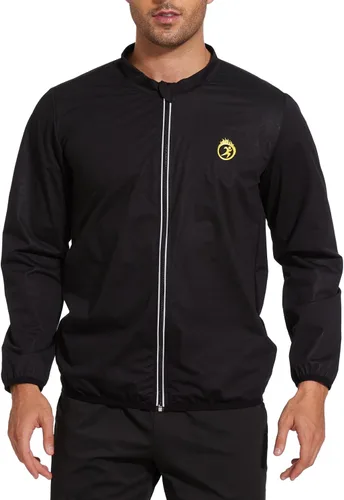 Miniatura 4 de NINGMI - Traje de sauna para hombre, chaqueta de sudor, camisa transpirable de manga larga, trajes de entrenamiento con cremallera, ejercicio