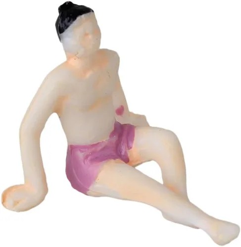 Miniatura 7 de 1:75 Multicolor ABS sin pintar en miniatura Beach People Figures Mini People Pack de 20
