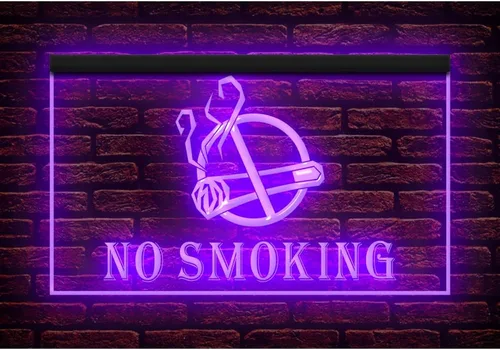 Miniatura 8 de 120016 - Letrero de neón con luz LED para prohibición de cigarrillos en la zona de no fumar (12 x 8 pulgadas, 16 colores por control remoto)