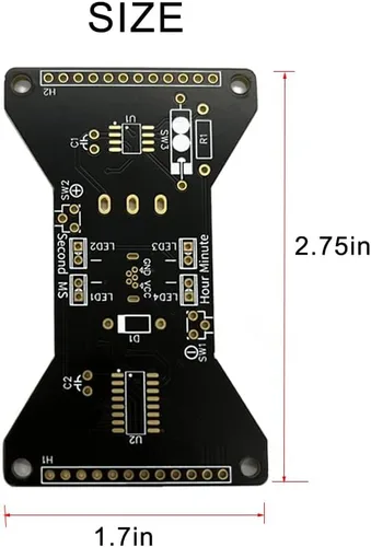 Miniatura 3 de Treedix Kit de práctica de soldadura reloj de arena electrónico Led DIY Kits de práctica Junta de práctica Blue Ray Ensamblar Soldadura Práctica