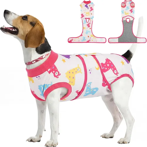 Miniatura 41 de Kuoser Traje de recuperación para perros, traje suave de esterilización para perros para recuperación de cirugía femenina, traje de recuperación