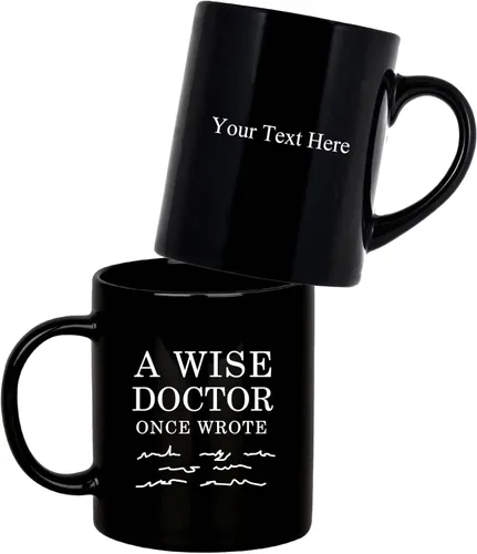 Miniatura 10 de Panvola Una vez un médico sabio escribió Taza de café de cerámica para médico graduado, cirujano, estudiante de medicina, MD, profesional, 11oz
