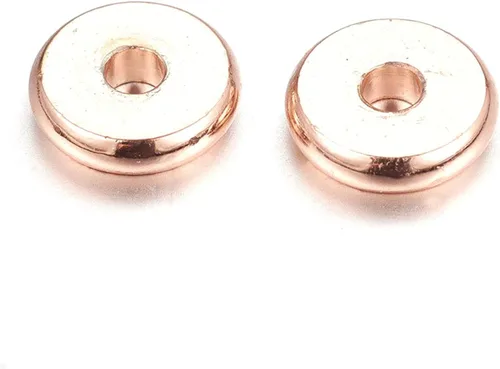 Miniatura 9 de Craftdady 210 cuentas espaciadoras redondas de oro de 18 quilates de 0.079 pulgadas, 0.089 pulgadas, 0.118 pulgadas, 0.118 pulgadas, 0.197 pulgadas