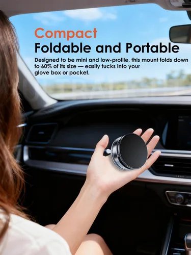 Miniatura 7 de Soporte magnético para teléfono de coche al vacío con imanes fuertes, soporte ajustable de 360° para teléfono celular, soporte plegable Magsafe