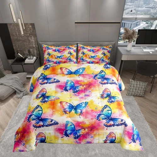 Miniatura 9 de Castle Fairy Daisy Florals Comforter Set Twin Size,Hippie Flowers Bedding Set,Kids Boys Adults Bedroom Decor,70s Retro Floral Super Soft Duvet